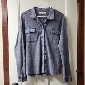 NWT Blue Velvet Button-Down Shirt - S
